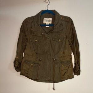 American Rag Women's M‎ Cie Olive Army Green Khaki Military Utility Cargo Moto